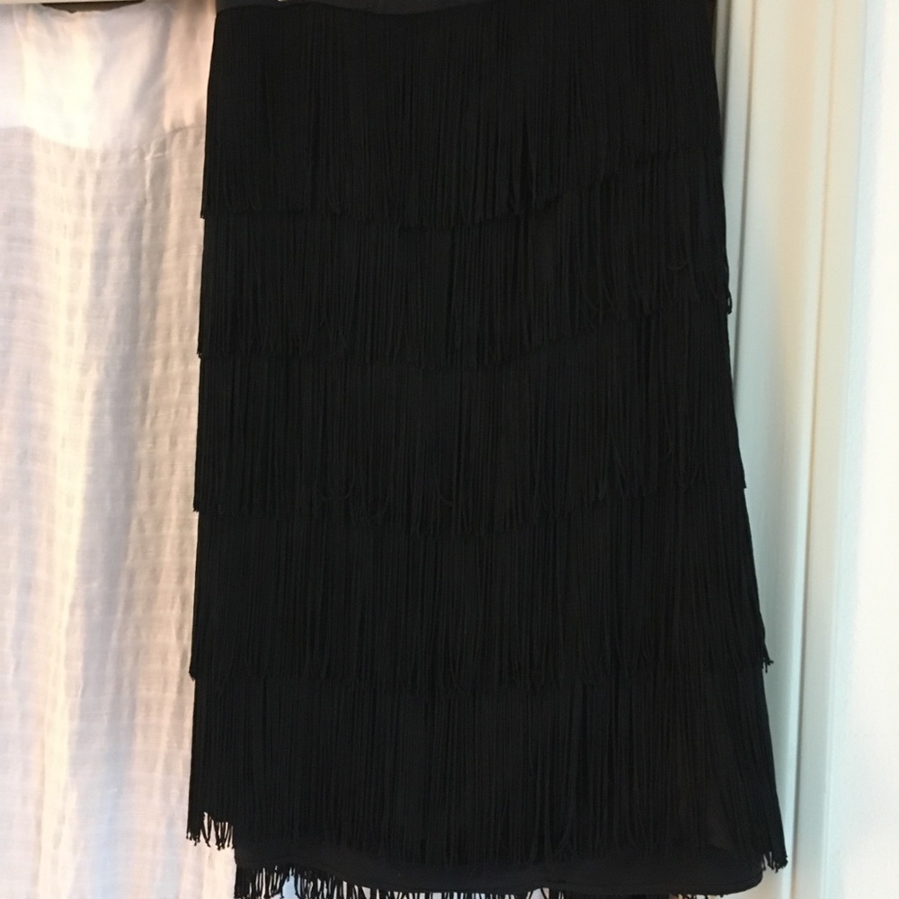 Black fringe skirt